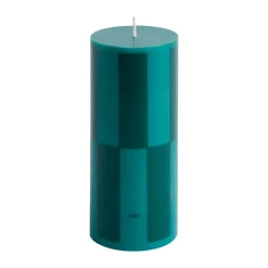 Outlet HAY Vela gruesa Column Candle small 15 cm, Green-dark green large check Multi