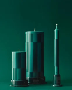 Clearance HAY Vela gruesa Column Candle large 25 cm, Green-dark green Multi