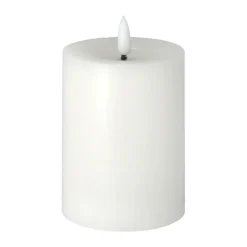Outlet Scandi Essentials Vela gruesa LED Bright Melt 12,5 cm, Blanco