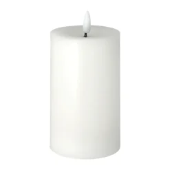Scandi Essentials Vela gruesa LED Bright Melt 15 cm, Blanco