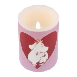 Online Muurla Vela gruesa LED Moomin 10 cm, Corazón Rosa
