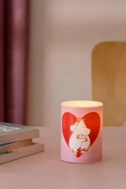 Online Muurla Vela gruesa LED Moomin 10 cm, Corazón Rosa