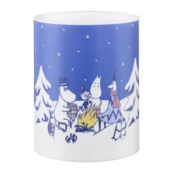 New Muurla Vela gruesa LED Moomin 12,5 cm, Noche estrellada Azul