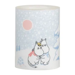 Muurla Vela gruesa LED Moomin 10 cm, Let it snow Blanco