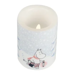 Muurla Vela gruesa LED Moomin 10 cm, Let it snow Blanco