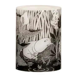 Online Muurla Vela gruesa LED Moomin 10 cm, The pond NegroBlanco