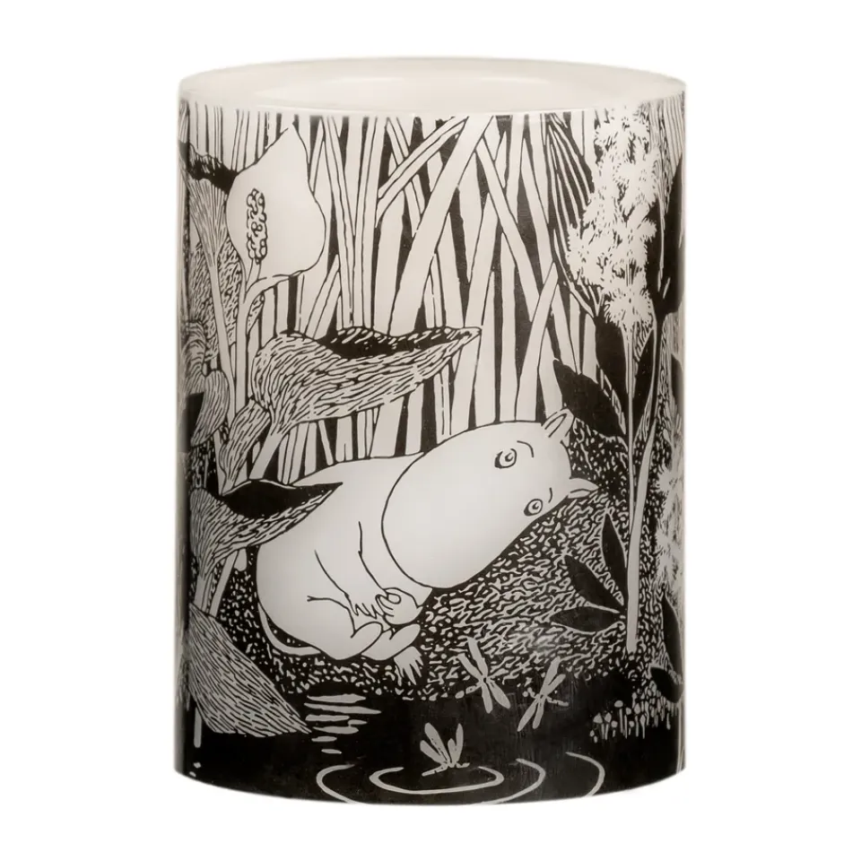 Online Muurla Vela gruesa LED Moomin 10 cm, The pond NegroBlanco