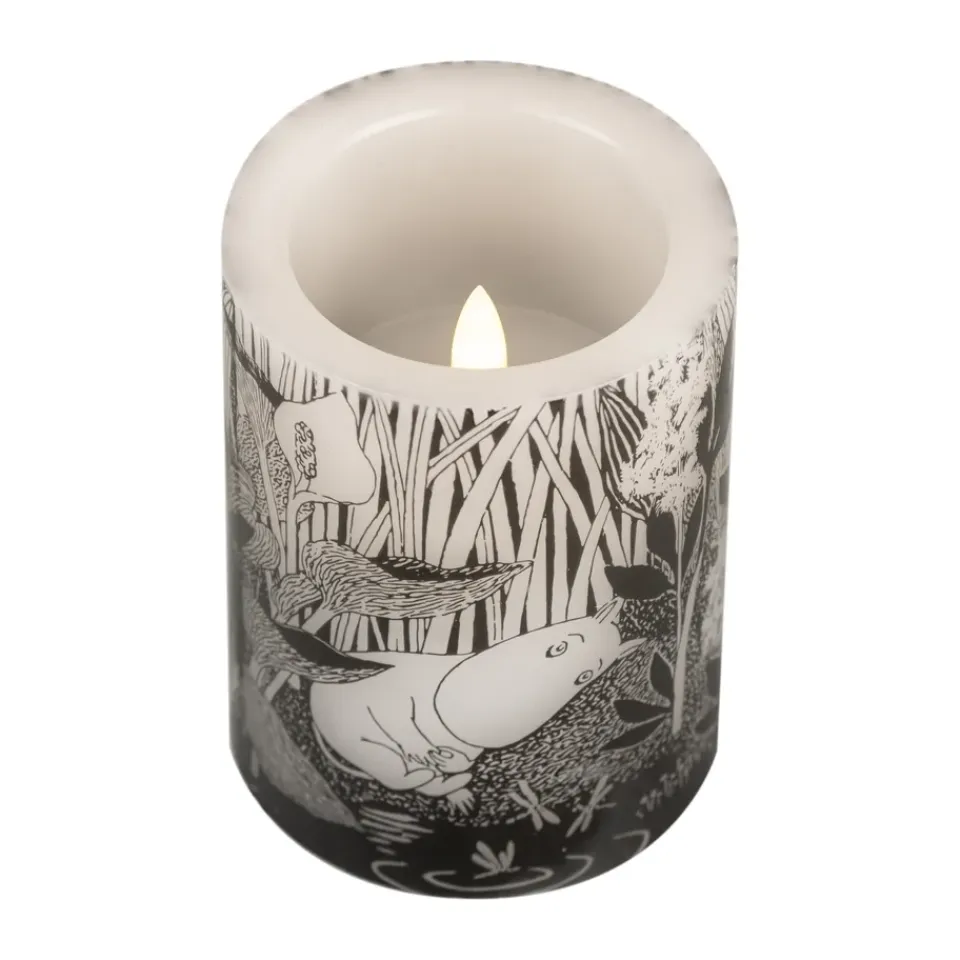 Online Muurla Vela gruesa LED Moomin 10 cm, The pond NegroBlanco
