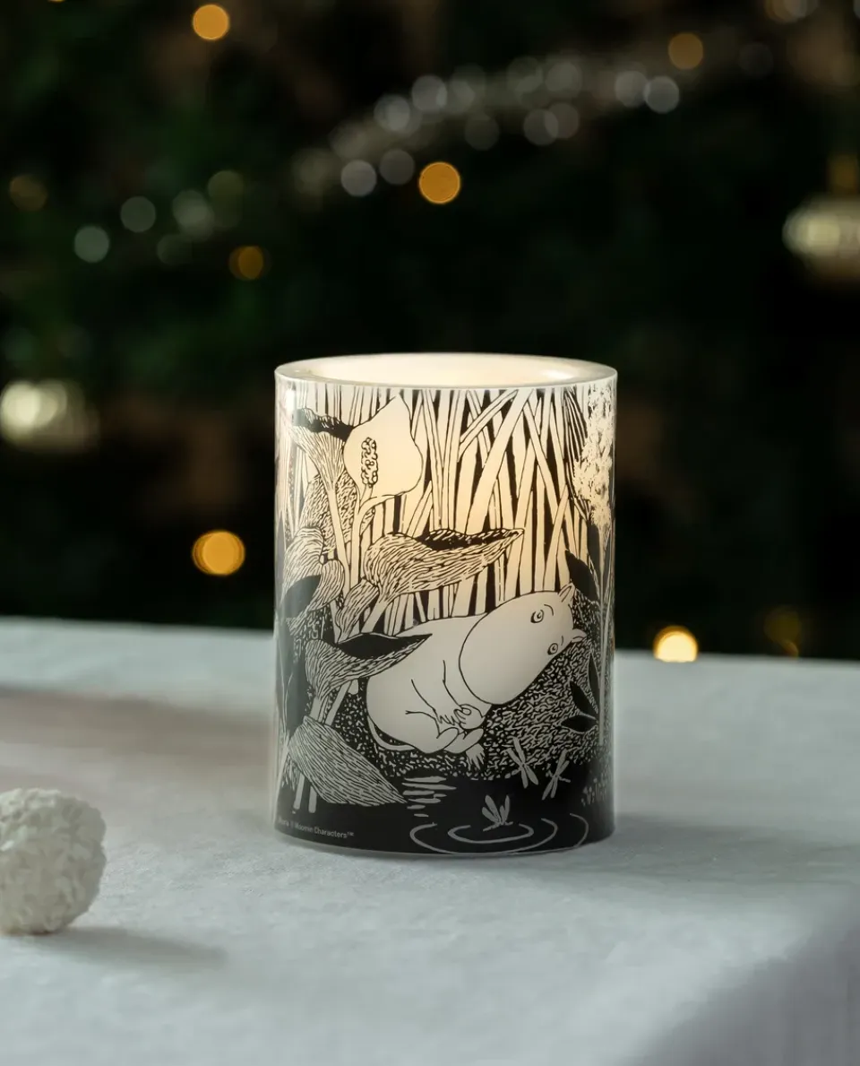 Online Muurla Vela gruesa LED Moomin 10 cm, The pond NegroBlanco