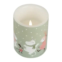 Sale Muurla Vela gruesa LED Moomin 12,5 cm, Festive spirits Verde