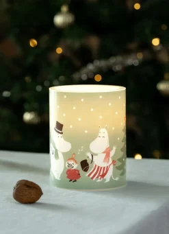 Sale Muurla Vela gruesa LED Moomin 12,5 cm, Festive spirits Verde