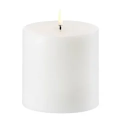 New Uyuni Lighting Vela gruesa LED Uyuni Ø10,1 cm, 10 cm Blanco