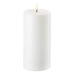 Best Uyuni Lighting Vela gruesa LED Uyuni Ø10,1 cm, 20,3 cm Blanco