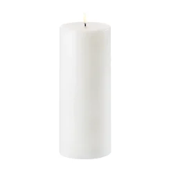 Clearance Uyuni Lighting Vela gruesa LED Uyuni Ø10,1 cm, 25 cm Blanco