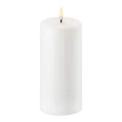 Discount Uyuni Lighting Vela gruesa LED Uyuni Ø7,8 cm, 15,2 cm Blanco