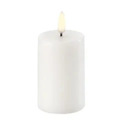 Uyuni Lighting Vela gruesa LED Uyuni Ø5 cm, 7,5 cm Blanco