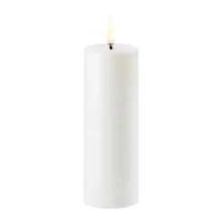 Online Uyuni Lighting Vela gruesa LED Uyuni Ø5 cm, 14,5 cm Blanco
