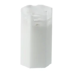 Online Scandi Essentials Vela gruesa Luminous Spider web, Ø6x10 cm Blanco