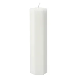 Discount Scandi Essentials Vela gruesa Luminous Spider web, Ø6x20 cm Blanco