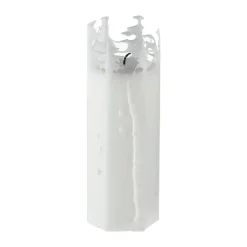 Scandi Essentials Vela gruesa Luminous Spider web, Ø6x15 cm Blanco