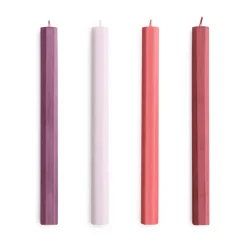 Sale HAY Vela Hexagon Candle mix 4-pack, Reds-bordeaux Rojo