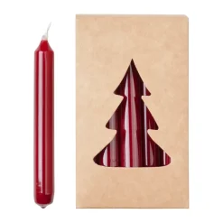 Outlet Broste Copenhagen Vela para árbol de Navidad Broste glossy Ø1,2x10,2 cm 20 unidades, Burgundy Rojo