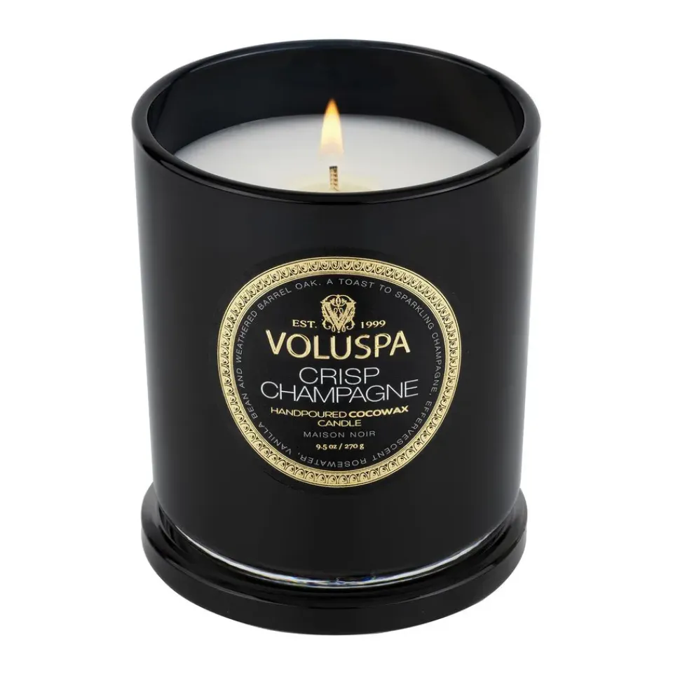 Hot Voluspa Vela perfumada Classic Maison Noir 60 horas, Crisp Champagne Color doradoNegro