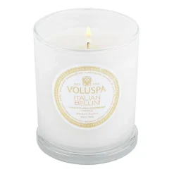 Voluspa Vela perfumada Classic Maison Blanc 60 horas, Italian Bellini Color doradoBlanco