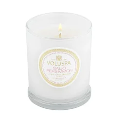 Best Voluspa Vela perfumada Classic Maison Blanc 60 horas, Saijo Persimmon Color doradoBlanco