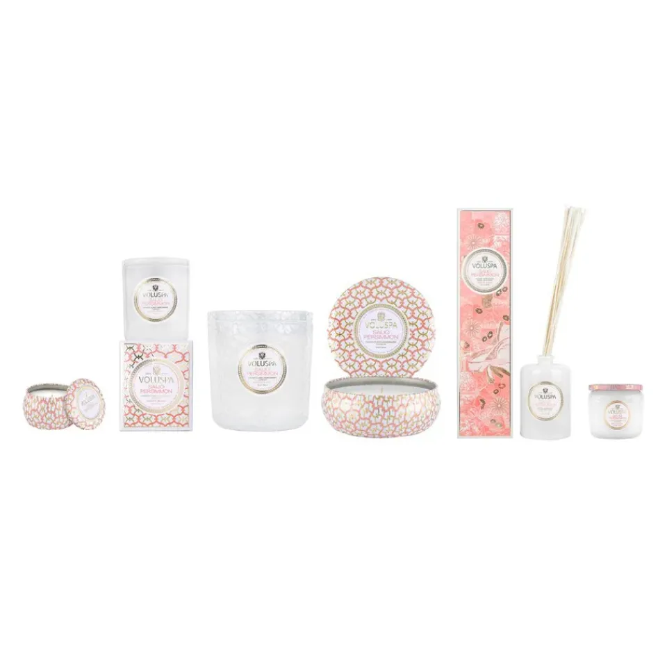 Best Voluspa Vela perfumada Classic Maison Blanc 60 horas, Saijo Persimmon Color doradoBlanco