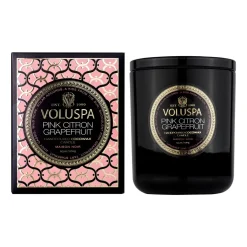 New Voluspa Vela perfumada Classic Maison Noir 60 horas, Pink Citron Grapefruit Color doradoNegro