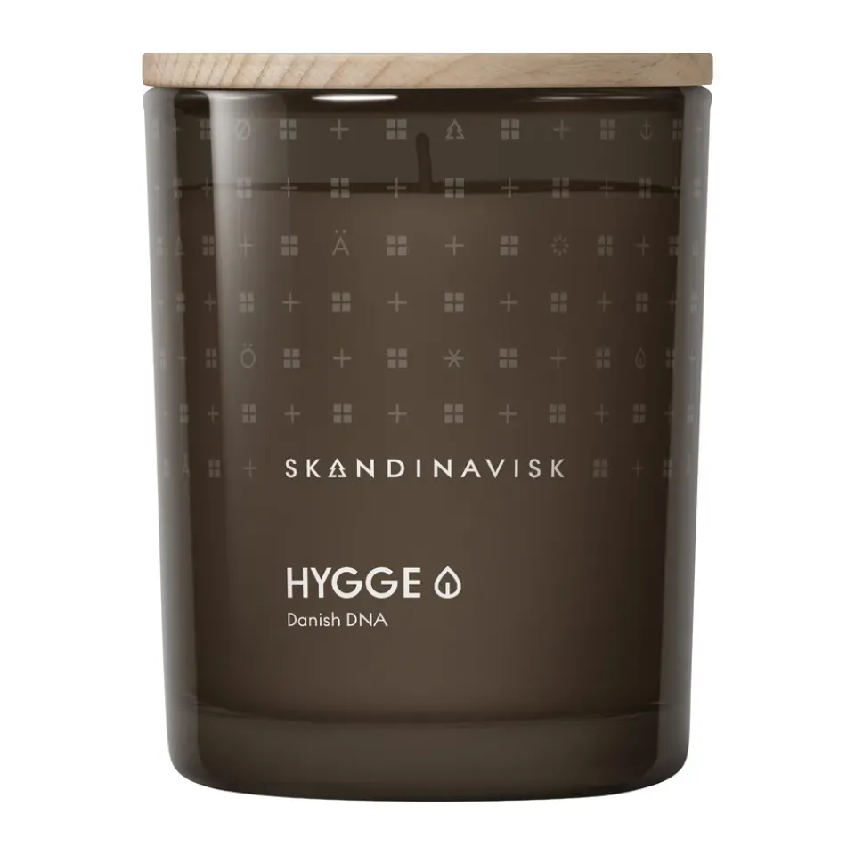 Hot Skandinavisk Vela perfumada con tapa Hygge, 200 g Marrón