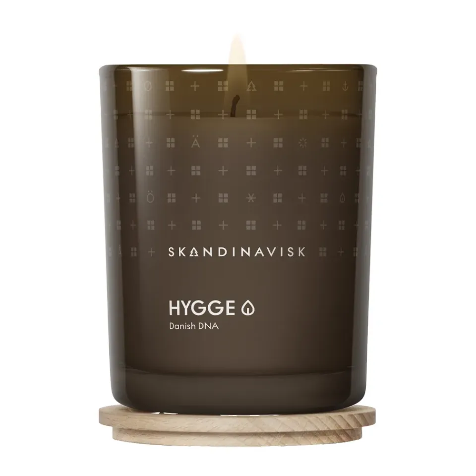 Hot Skandinavisk Vela perfumada con tapa Hygge, 200 g Marrón