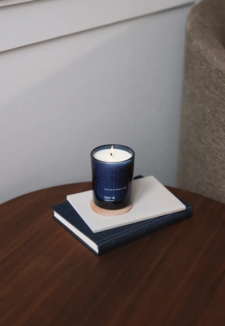 Outlet Skandinavisk Vela perfumada con tapa Hav, 200 g Azul