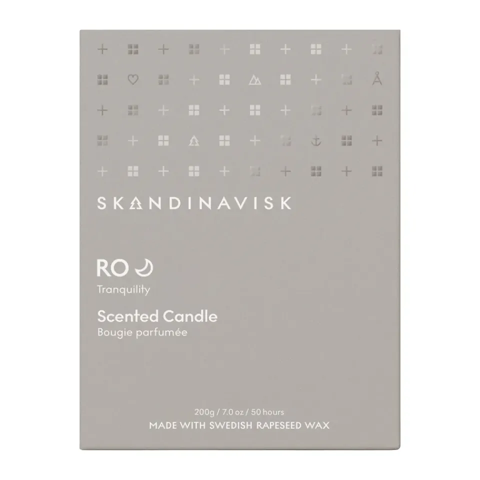 New Skandinavisk Vela perfumada con tapa Ro, 200 g Beige