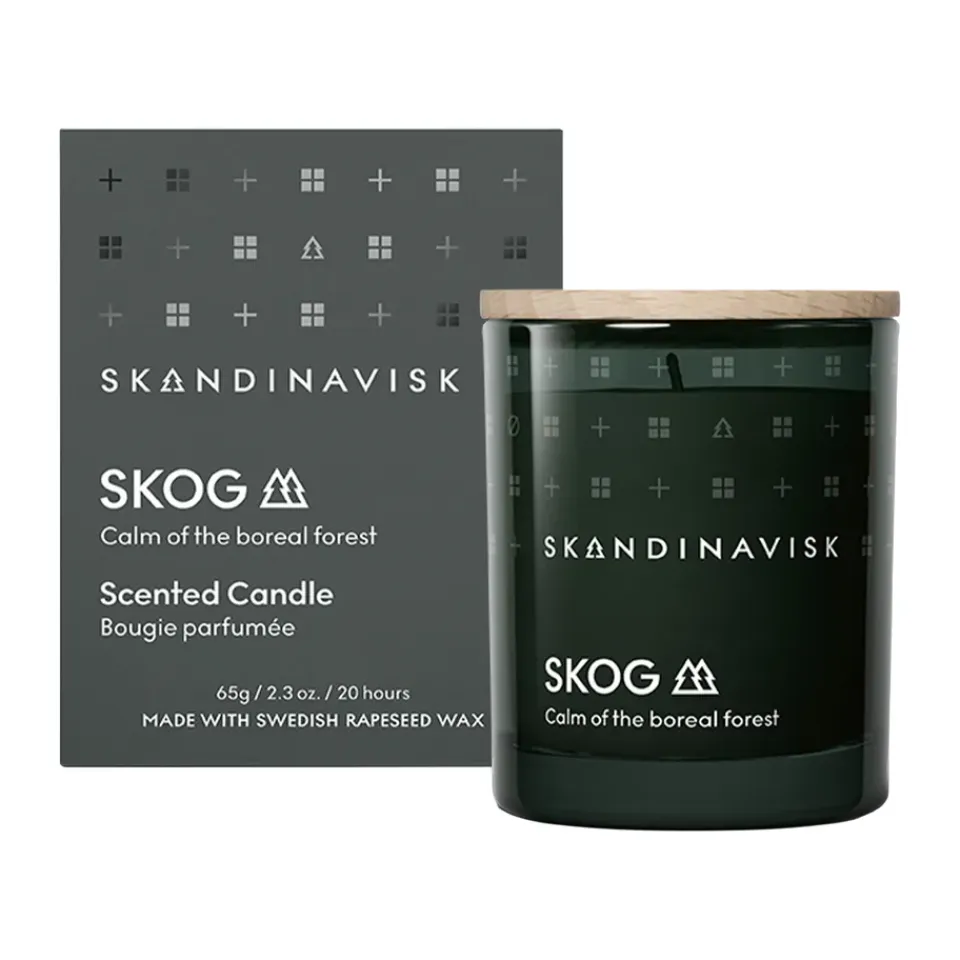 Best Skandinavisk Vela perfumada con tapa Skog, 65 g Verde