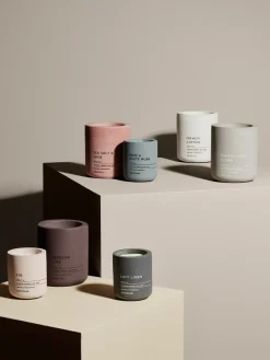 Clearance Blomus Vela perfumada Fraga 24 horas, Rose & White Musk-Flintstone Azul