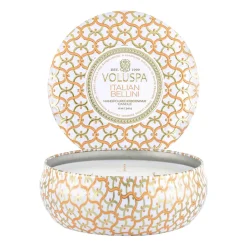 Online Voluspa Vela perfumada Maison Blanc 3-wick Tin 40 horas, Italian Bellini NaranjaBlanco