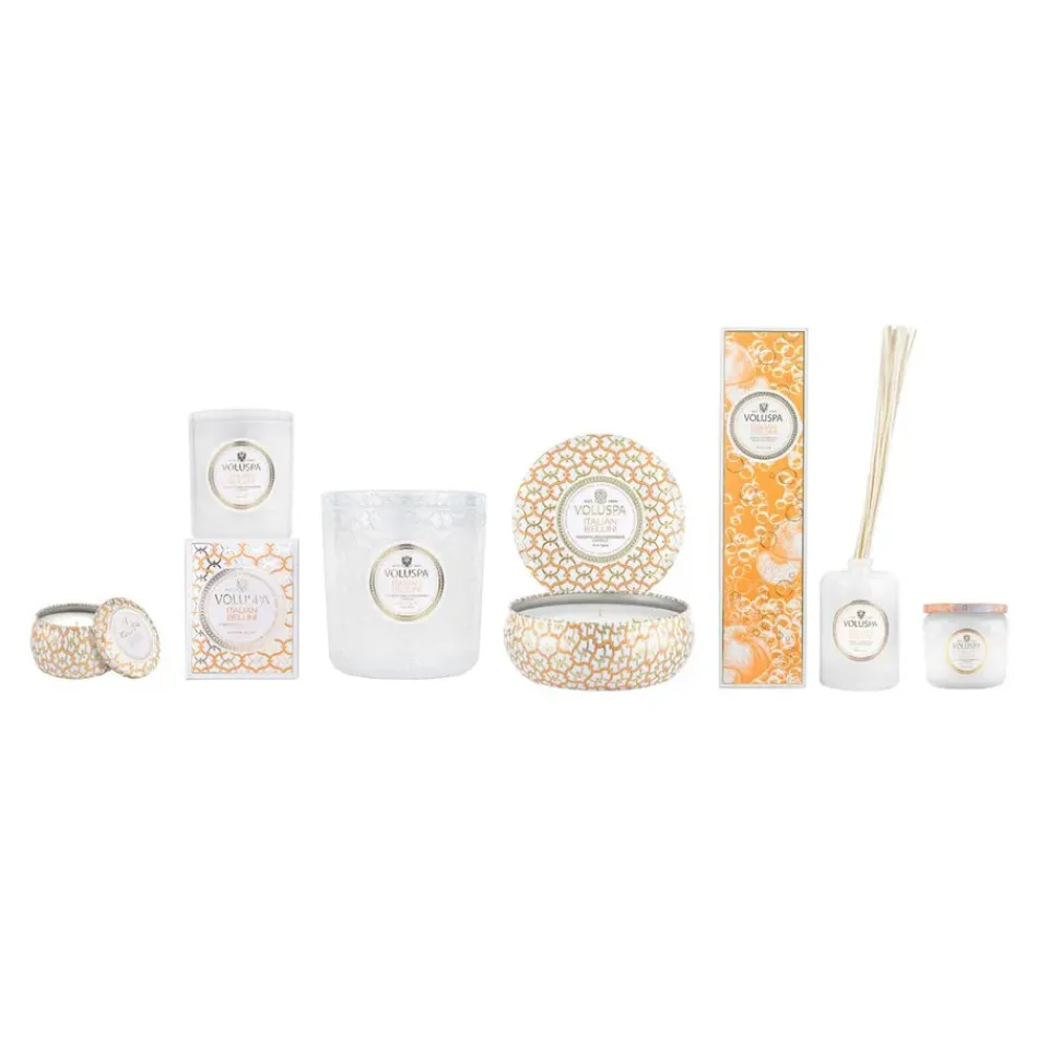 Online Voluspa Vela perfumada Maison Blanc 3-wick Tin 40 horas, Italian Bellini NaranjaBlanco