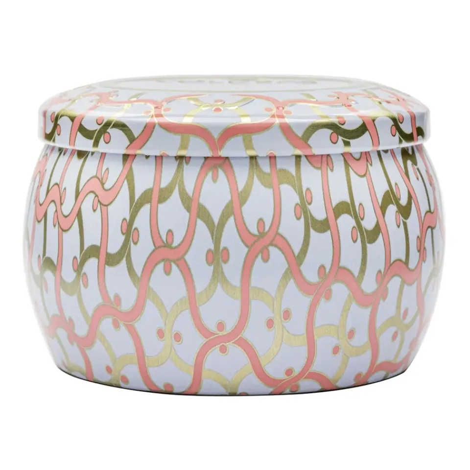 Best Voluspa Vela perfumada Maison Blanc Mini Tin 25 horas, Saijo Persimmon Color doradoRosaBlanco