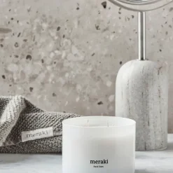 Clearance Meraki Vela perfumada , 60 horas, Fresh linen Blanco