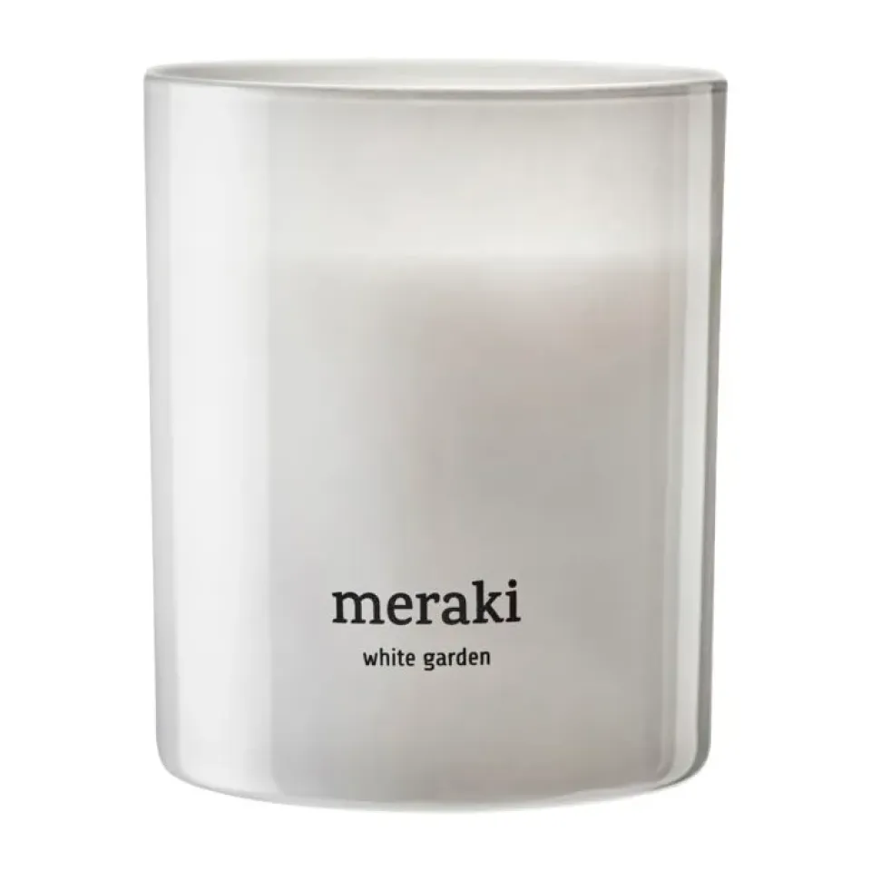 Clearance Meraki Vela perfumada , 35 horas, White garden Blanco