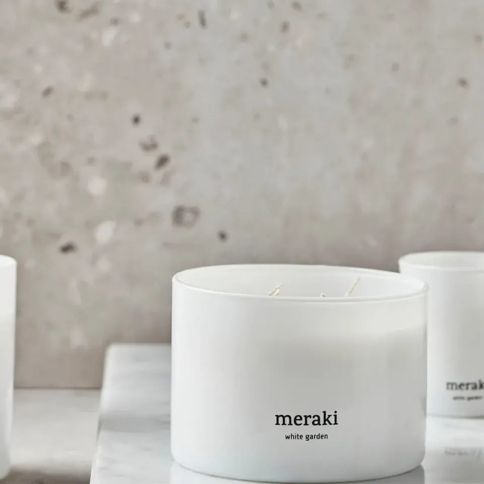 Online Meraki Vela perfumada , 60 horas, White garden Blanco