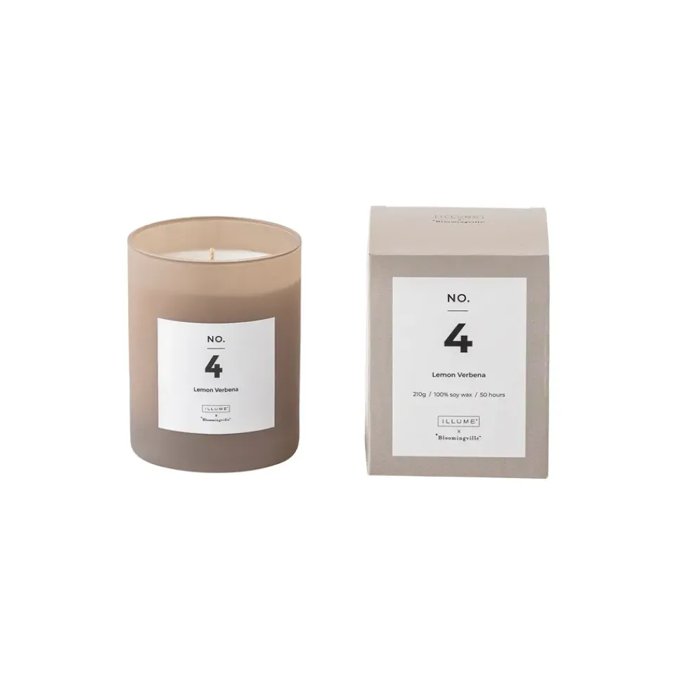 Discount Illume x Bloomingville Vela perfumada NO. 4 Lemon Verbena, 200 g + Caja regalo Beige