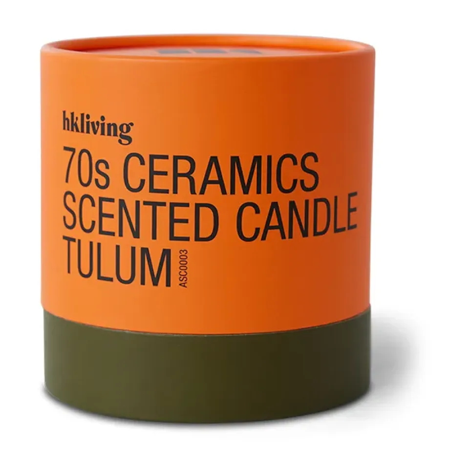 Hot HKliving Vela perfumada 70's, 50 h, Tulum NaranjaMarrón