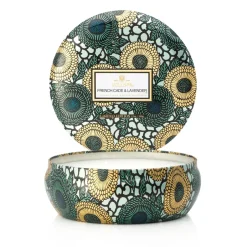 Sale Voluspa Vela perfumada 3-wick in a tin 60h, French Cade & Lavender Multi