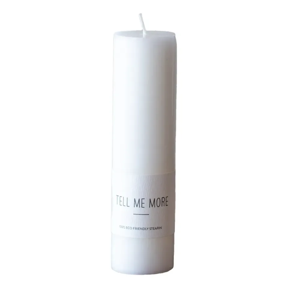 Best Tell Me More Vela M 15 cm, Blanco
