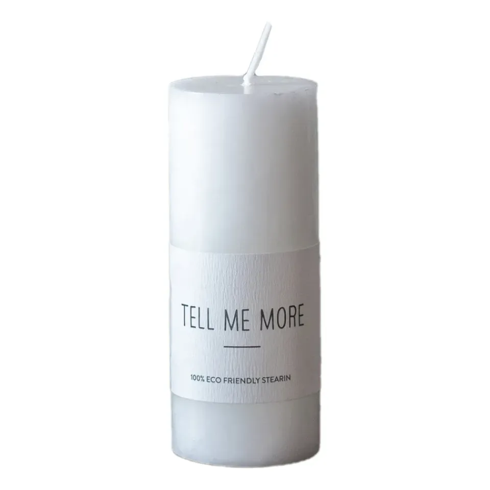 Hot Tell Me More Vela S 10 cm, Blanco