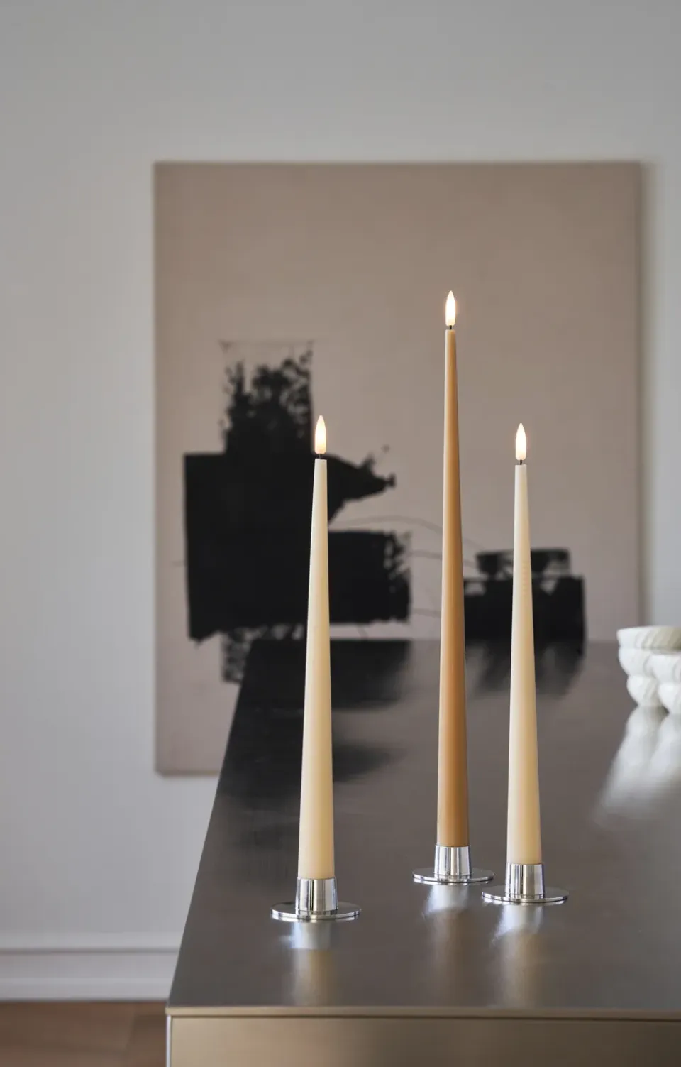 Discount Ester & erik Velas LED , 2-pack, 27 Almond butter, 40 cm Marrón
