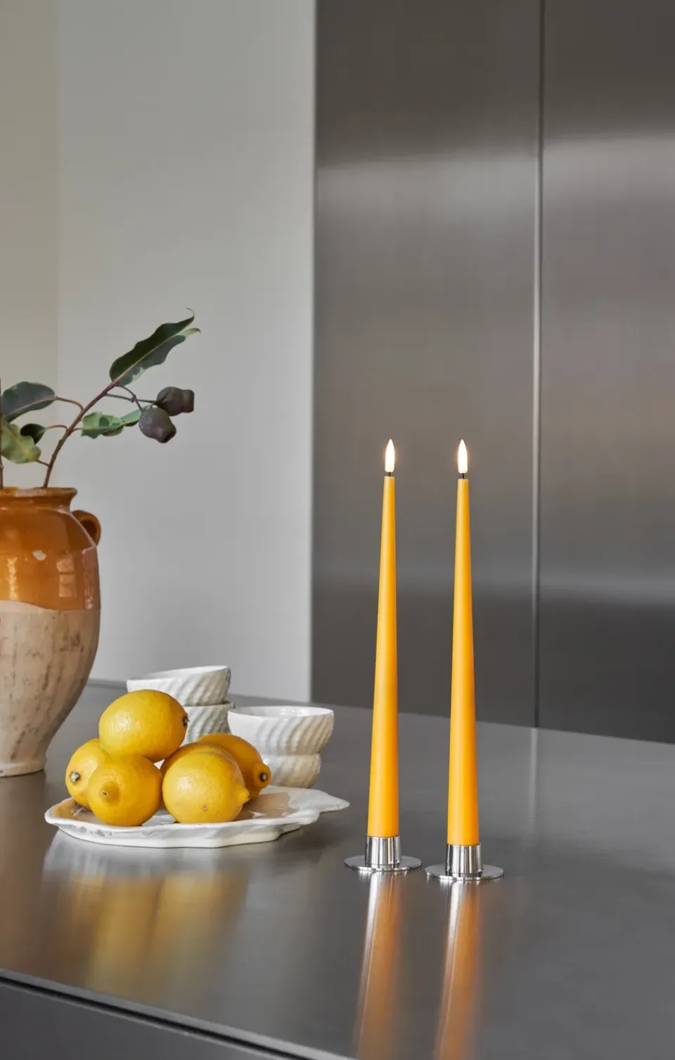 Ester & erik Velas LED , 2-pack, 85 Mango , 30 cm Amarillo